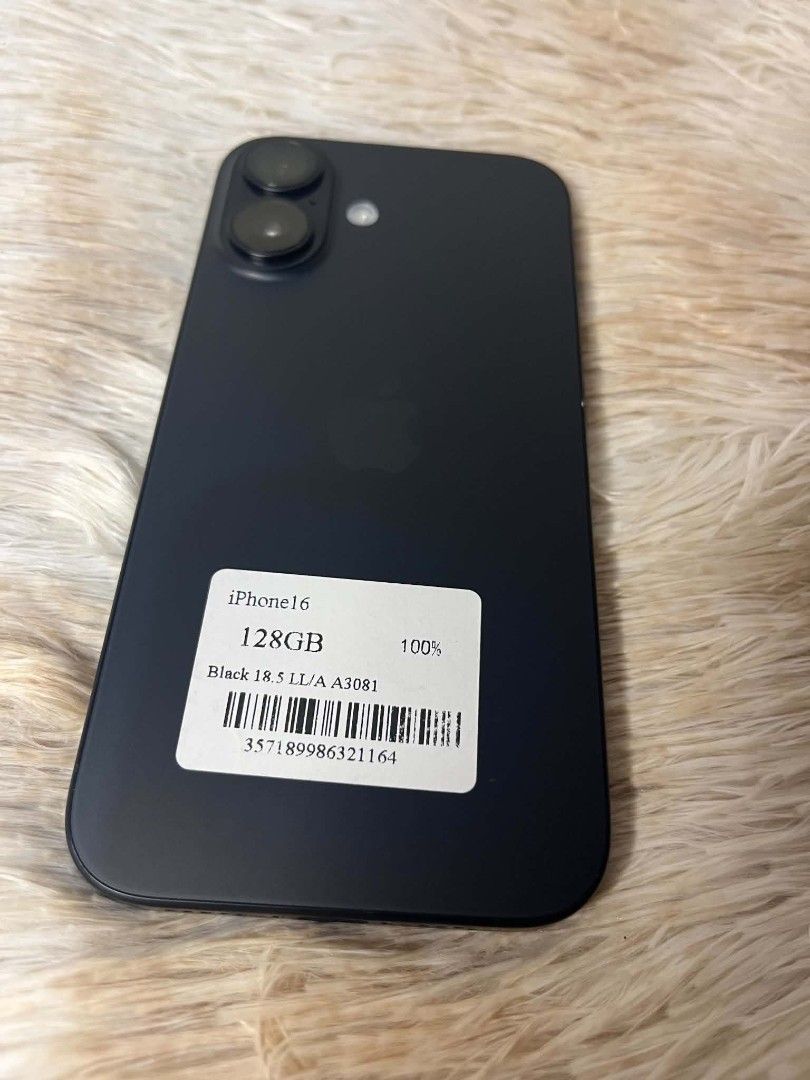 iPhone 16 128gb Esim (Category: iPhone 16 Series) located in Manila. Submitted by mrbudgetking.849 (Listing ID 1448054523, Image 1). Description: iPhone 16 128gb original all parts walang napalitan walang parts and service all goods all working goods FACE 🆔✅ TRUETO✅ OPENLINE ANY SIM ESIM ✅ BATTERY HEALTH 100%✅ CYCLE ACCOUNT 28✅ PM FOR SUREBUYER MEET UP JOLLIBEE HIDLAGO ST QUIAPO MANILA SA MALAYO LBC HALF PAYMENT COD SAGOT MUNA BYD SA RIDER.