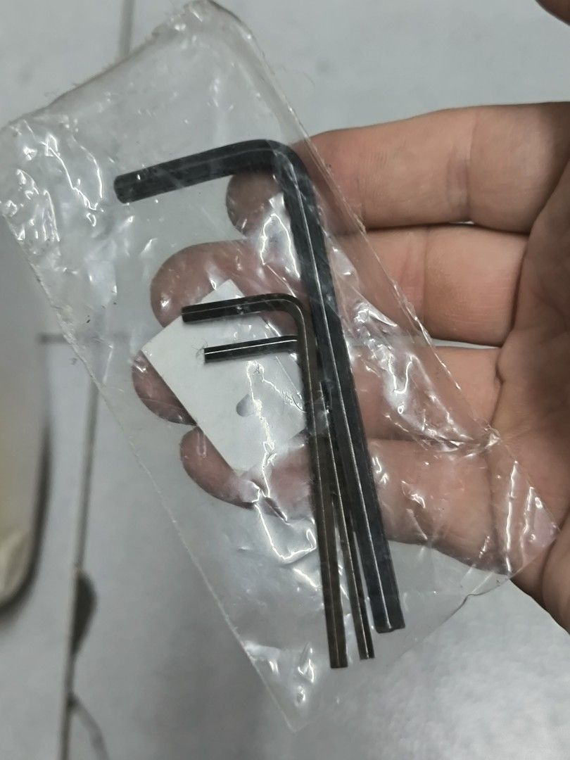 Japan Allen Key Set Hex Wrench Tools (Category: Construction Tools & Equipment) located in Angeles City. Submitted by yellowbrickstore (Listing ID 1447931879, Image 2). Description: - Set of assorted Allen keys - Comes in a plastic bag - Brand: Eco Reuse Factory - Ideal for home repairs and bike maintenance - A must-have for your toolbox.