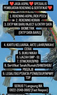 (Kategori: ) berada di . Dikirim oleh jasarekeningdansertifikat (ID iklan 1447932374, Gambar 1). Deskripsi: .