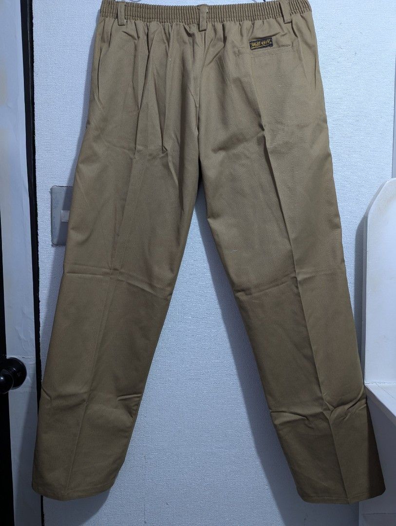 Khaki Brown Well-Off Garterized Pants (Category: Trousers) located in Pasig City. Submitted by igustnik (Listing ID 1447885876, Image 2). Description: RFS: DECLUTTERING FITS 30-34.
