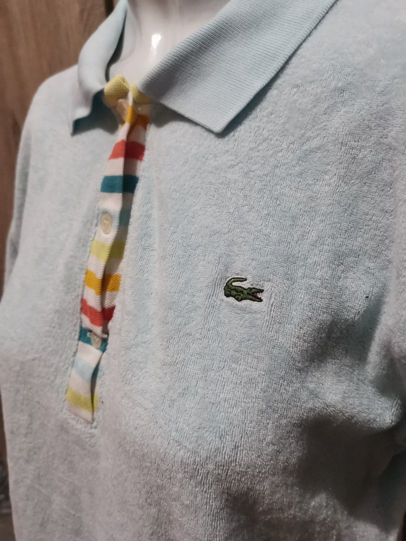 Lacoste velvet polo shirt (Category: Shirts) located in San Pedro. Submitted by thriftersthrift (Listing ID 1448073185, Image 2). Description: Width(inches) :18 Length(inches) :23 Good condition Already wash Color rate : 10 /10 🌵ALL ITEMS ARE FROM UKAY BALE SO MANAGE YOUR EXPECTATION 🌵 ASK SELLER FOR MORE INFORMATION COLOR MAY CHANGE TRU LIGHTING.