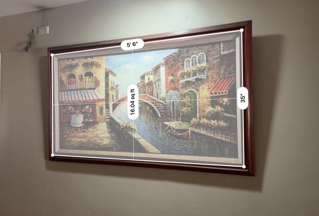 Large painting with frame (Category: Wall Decor) located in Caloocan City. Submitted by redkooky (Listing ID 1447890258, Image 3). Description: Scroll photos for measurement. I have another one on the list . Get both for 8000.