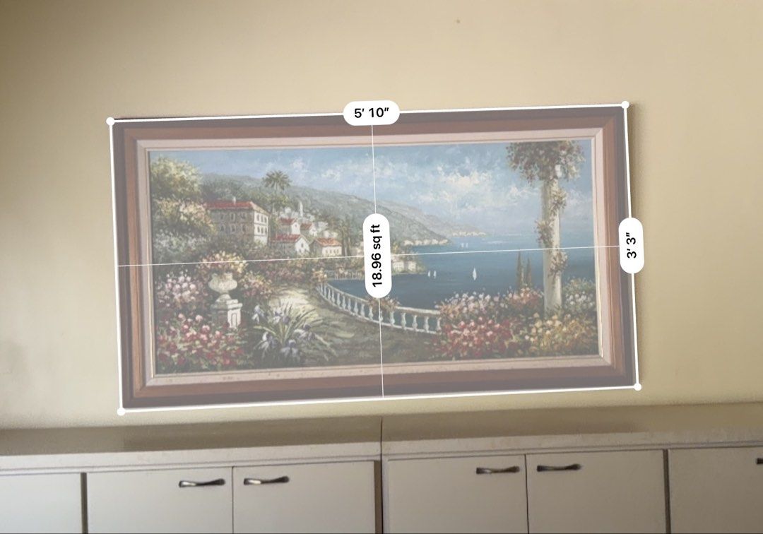 Large painting with frame (Category: Wall Decor) located in Caloocan City. Submitted by redkooky (Listing ID 1447890441, Image 3). Description: Scroll photo for measurements. I have another one listed. Buy both for only 8000. .