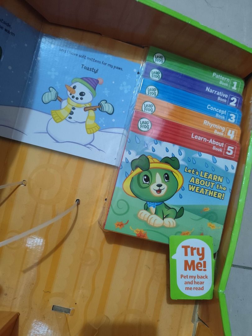 Leapfrog Read With Me Scout (Category: Infant Playtime) located in Caloocan City. Submitted by raileyathens (Listing ID 1448070162, Image 3). Description: Sealed books (unused) Well loved Scout (replace the batteries).