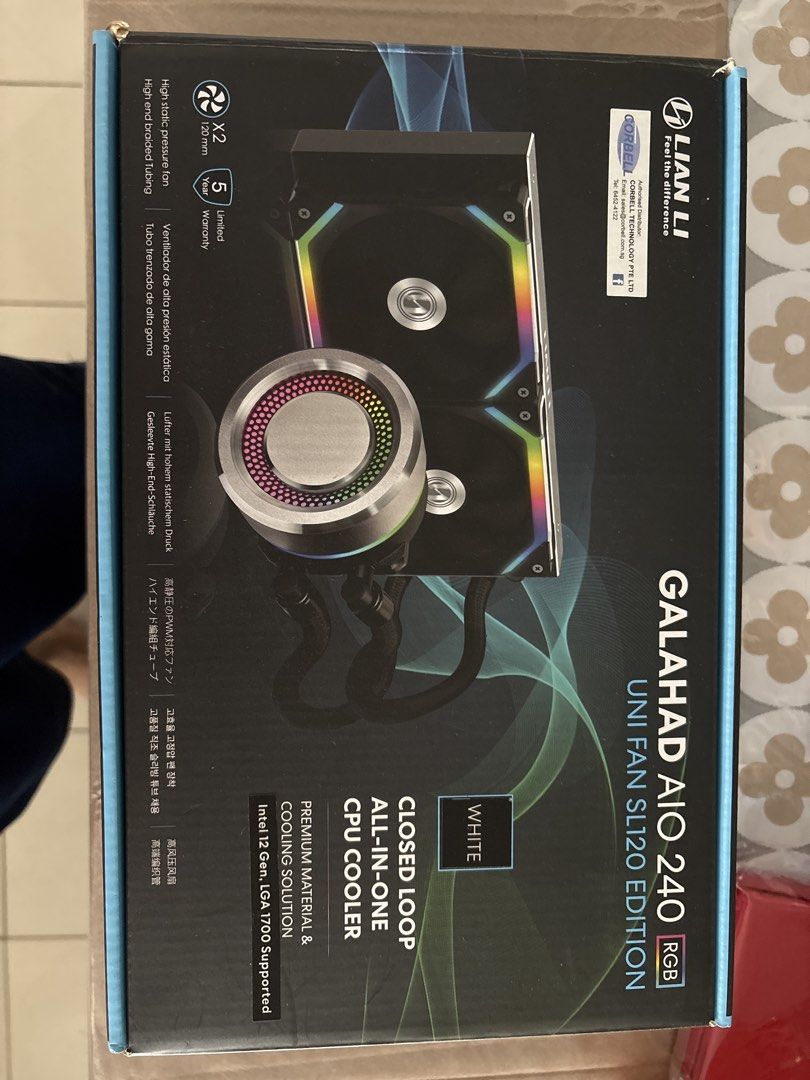 Lian Li Galahad AIO 240 RGB CPU Cooler White