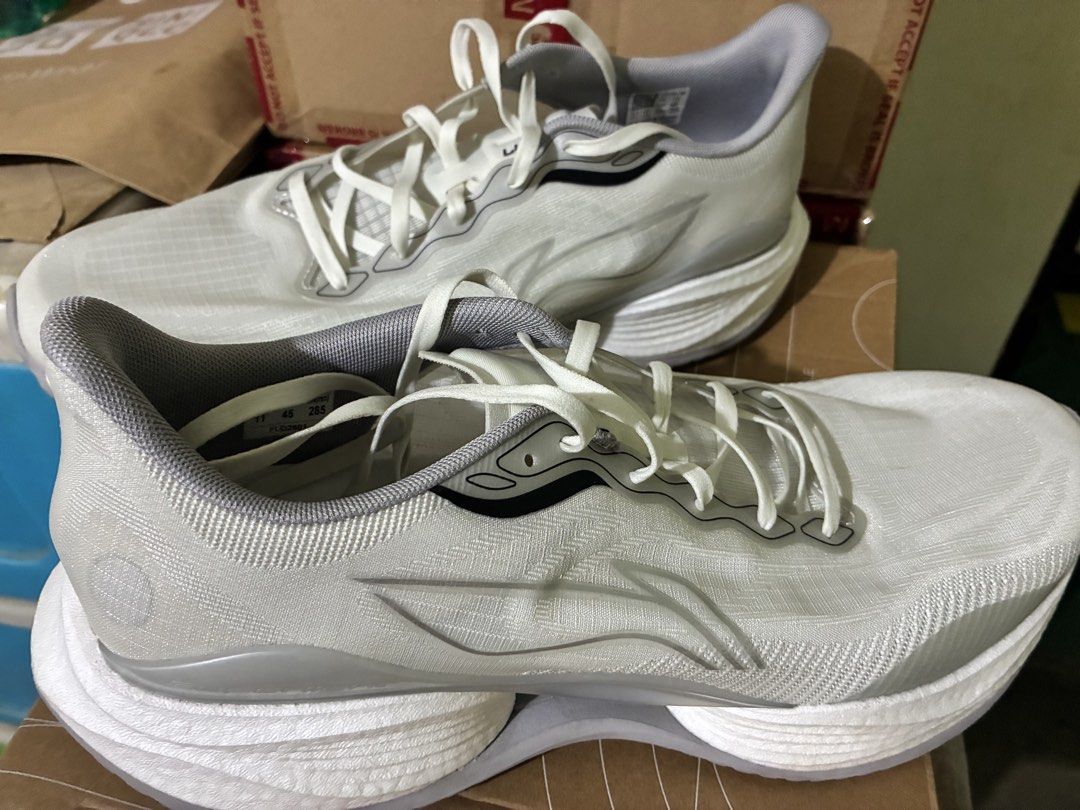 Li-Ning Superlight 22 Running Shoes US 11 (Category: Sneakers) located in Paranaque City. Submitted by anthonyjubs (Listing ID 1447982450, Image 2). Description: Authentic Size US 11/EU 45 Used no more than 3x With box What you see is what you get No hidden issues RFS: Decluttering Location: Don Bosco, Paranaque City Lalamove same day shipping available. GCash payment accepted..