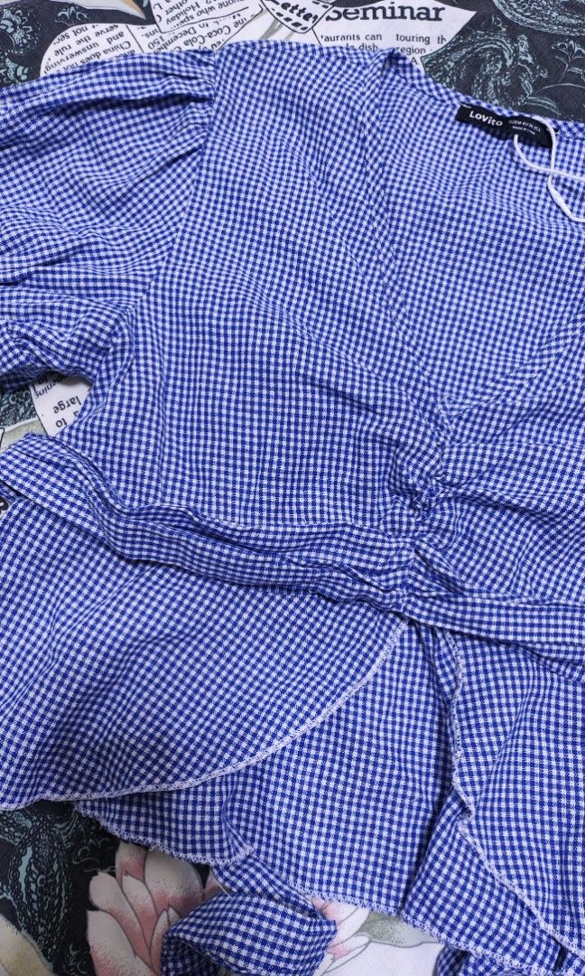 Lovito Gingham blouse (Category: Blouses) located in Makati City. Submitted by declutterwithcath (Listing ID 1448044630, Image 3). Description: - Only used once - Medium.