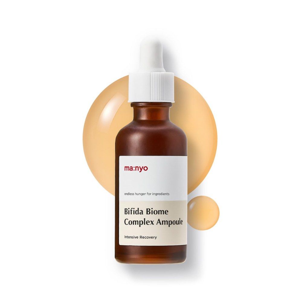 ma:nyo Bifida Biome Complex Ampoule Radiance Boosting (Category: Face Care) located in Manila. Submitted by cailleshope (Listing ID 1447994100, Image 1). Description: - Manyo Bifida Biome Complex Ampoule - Radiance Boosting version - Comes in a convenient glass bottle with a dropper - Excellent for improving skin health and appearance.