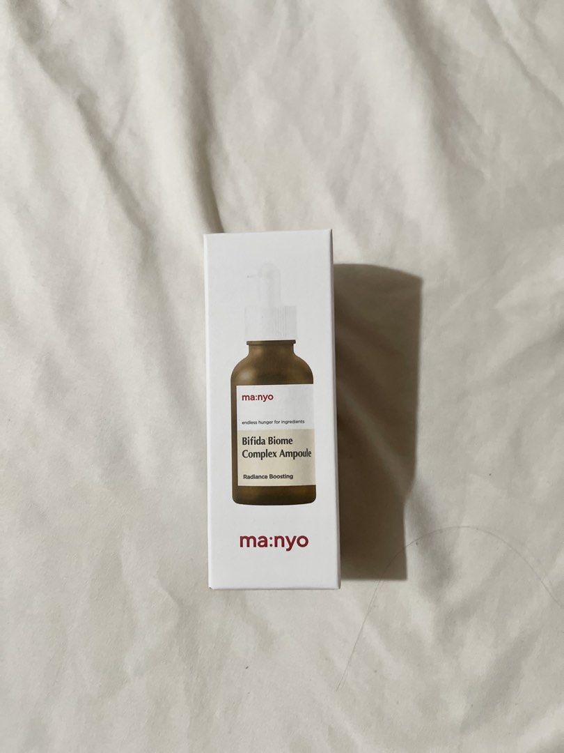 ma:nyo Bifida Biome Complex Ampoule Radiance Boosting (Category: Face Care) located in Manila. Submitted by cailleshope (Listing ID 1447994100, Image 2). Description: - Manyo Bifida Biome Complex Ampoule - Radiance Boosting version - Comes in a convenient glass bottle with a dropper - Excellent for improving skin health and appearance.