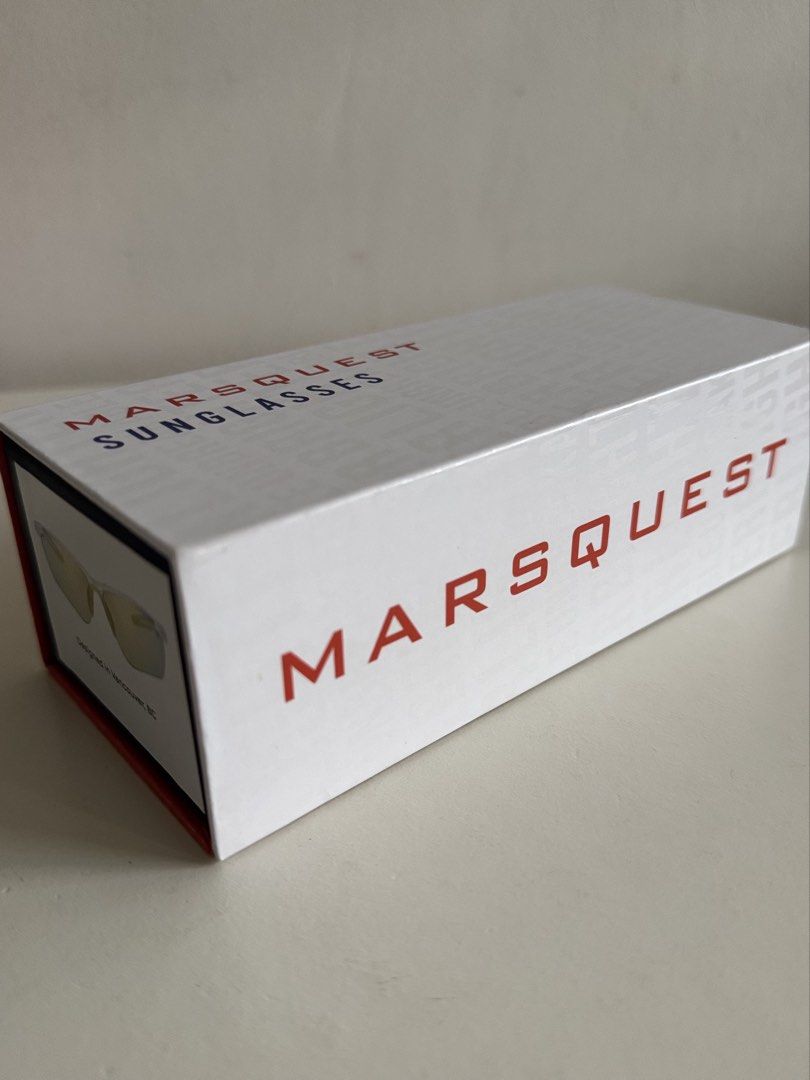 Marsquest Eyewear (Category: Sunglasses & Eyewear) located in Quezon City. Submitted by kfrys (Listing ID 1446243072, Image 2). Description: Used only 3x No flaws Bought from IG accnt of Marsquestphilippines 100% authentic Great for running – secure fit, no bounce Well taken care of Comes with the original pouch/case * RFS: Too many sunglasses.