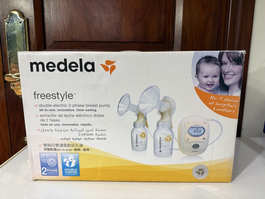 Medela Freestyle Double Electric Breast Pump (Category: Breastfeeding & Bottle Feeding) located in Quezon City. Submitted by cmgood (Listing ID 1447971986, Image 2). Description: - Medela Freestyle double electric breast pump - Includes: 2 breast shields, bottles, tubing, power adapter - Bonus: Extra set of 27mm breast shields - Designed for efficient milk expression - All parts neatly organized in original box - With Original MEDELA Bag - Bought