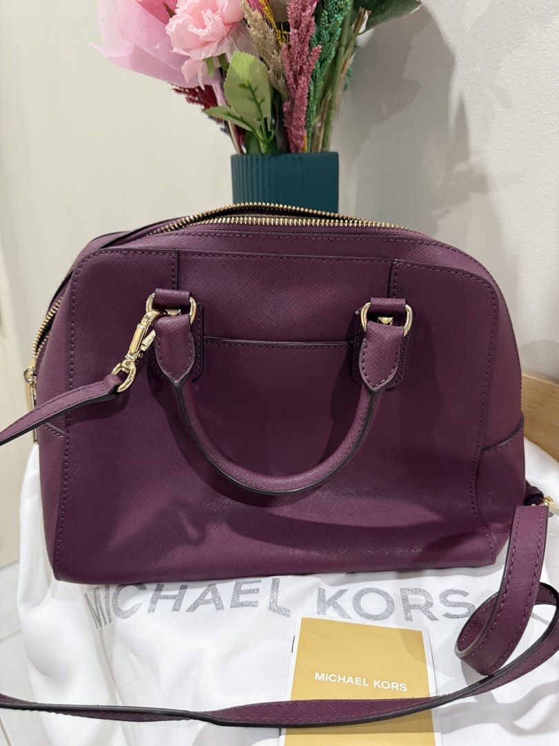 MK Purple Studded Saffiano (Category: Luxury Bags & Wallets) located in Angeles City. Submitted by vhiejg (Listing ID 1447945354, Image 3). Description: Original MK with dust bag and Care Card. Used a few times only. Slightly Nego. Can meet up at SM Clark. Shipping thru Ibc. Kindly for more info..