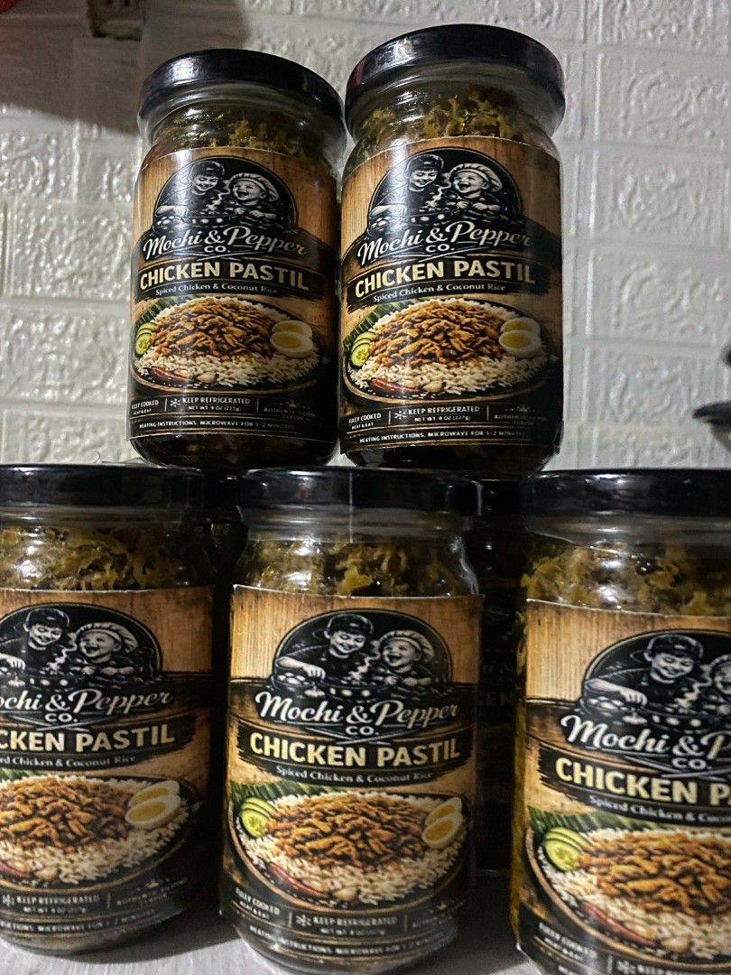 Mochi & Pepper Chicken Pastil (Category: Packaged & Instant Food) located in Manila. Submitted by mosesxmochi (Listing ID 1447941353, Image 2). Description: Homemade Chicken Pastil made available in a bottle.