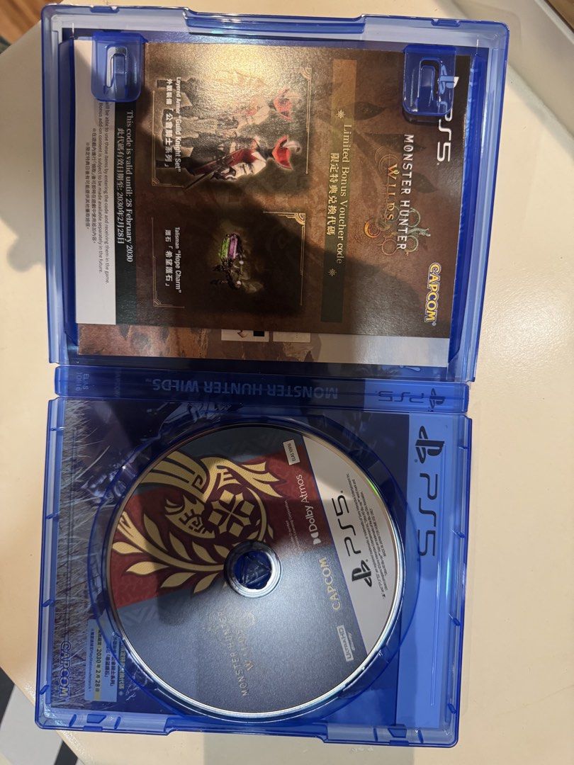 Monster Hunter Wilds — PS5 (Category: PlayStation) located in Manila. Submitted by khailakaton (Listing ID 1448004052, Image 2). Description: - Like New Monster Hunter Wilds for PS5 - Includes UNUSED Limited Bonus Voucher Code - Voucher Valid Until: February 28, 2030.