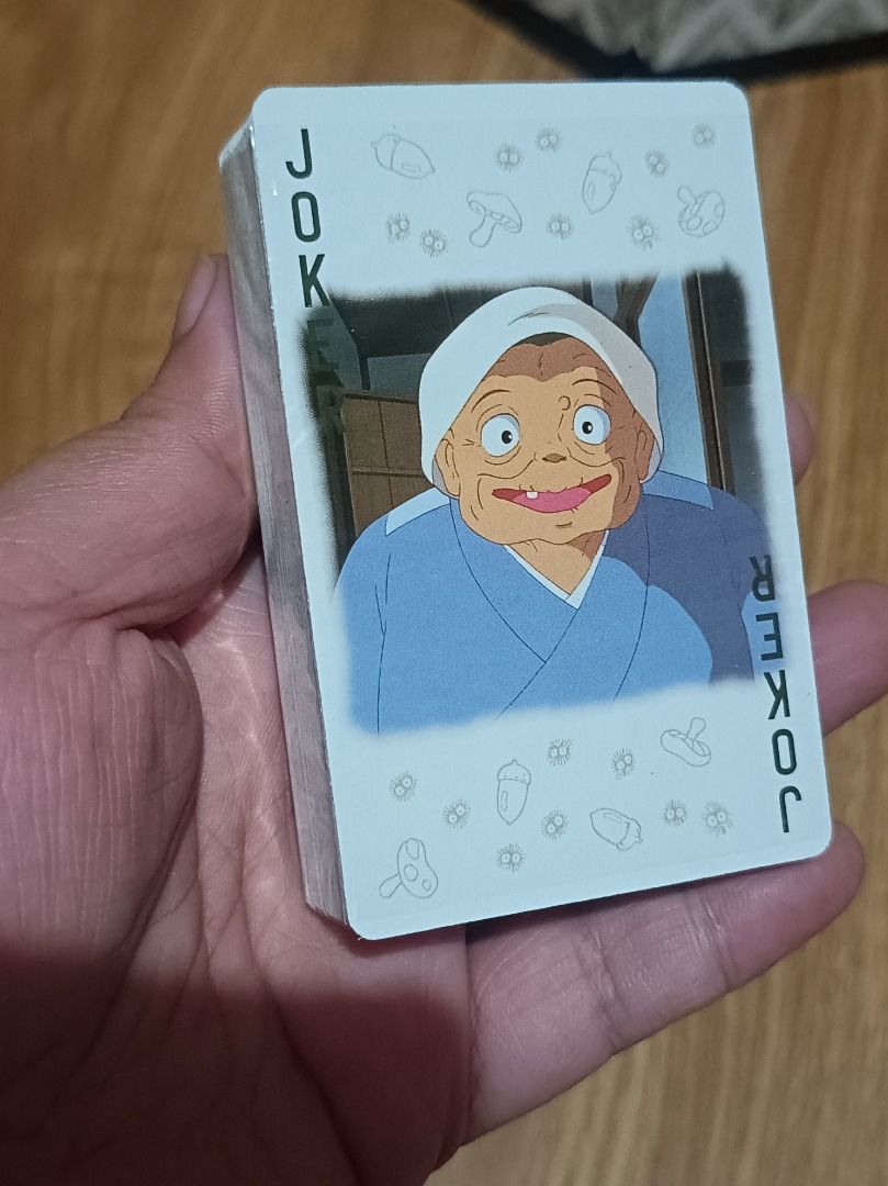 My Neighbor Totoro Playing Cards Deck (Category: Board Games & Puzzles) located in Makati City. Submitted by nyxhemera26 (Listing ID 1447919055, Image 3). Description: My Neighbor Totoro Playing Cards Deck - Vintage My Neighbor Totoro playing cards - Features adorable Totoro and Satsuki illustrations - Brand new, sealed in original packaging - Ideal for Studio Ghibli fans and collectors - A fun and unique addition to any card game collection.