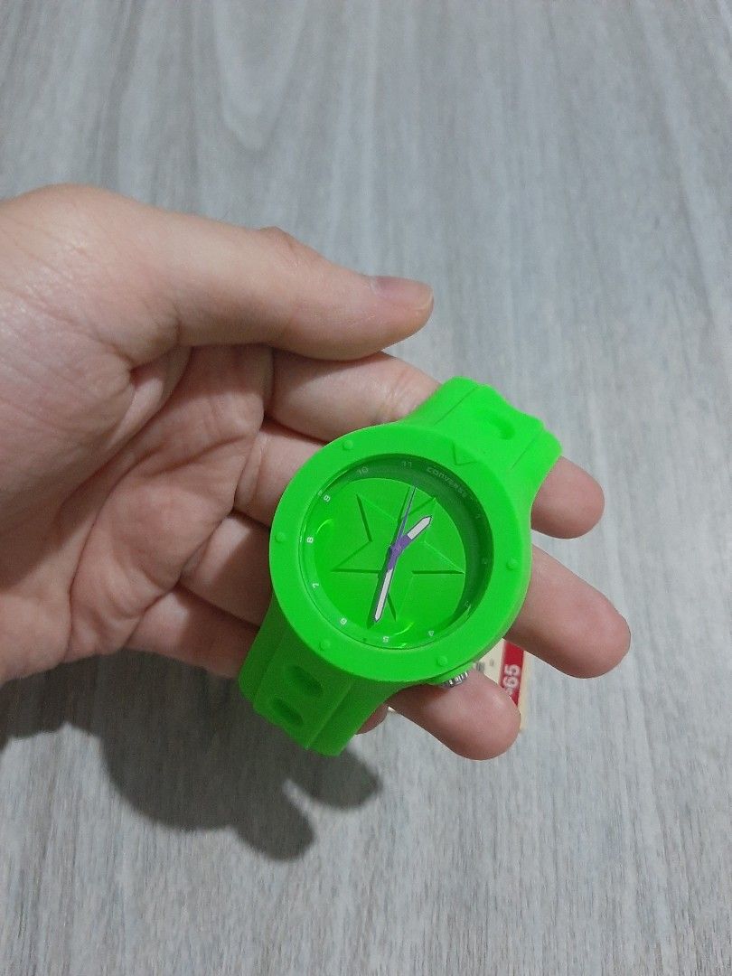 Original Converse Unisex Watch (Category: Women's Watches) located in Mandaluyong City. Submitted by time_machine28 (Listing ID 1448023958, Image 2). Description: SALE... SALE... SALE SALE... SALE... SALE 1,360 pesos only converse classic unisex original / legit 9/10 condition no previous owner no issue watch only selling low green tone green silicon strap fits up to 7.5 inches wrist bought in us size 40mm unisex mandaluyong here srp 5k mop: BDO 