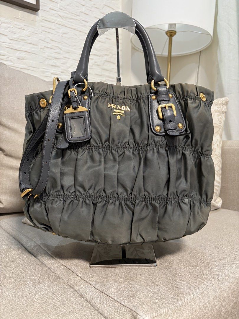 Prada gaufre gather nappa grey (Category: Luxury Bags & Wallets) located in Las Pinas. Submitted by lovedmnl (Listing ID 1447888148, Image 1). Description: Last price posted.