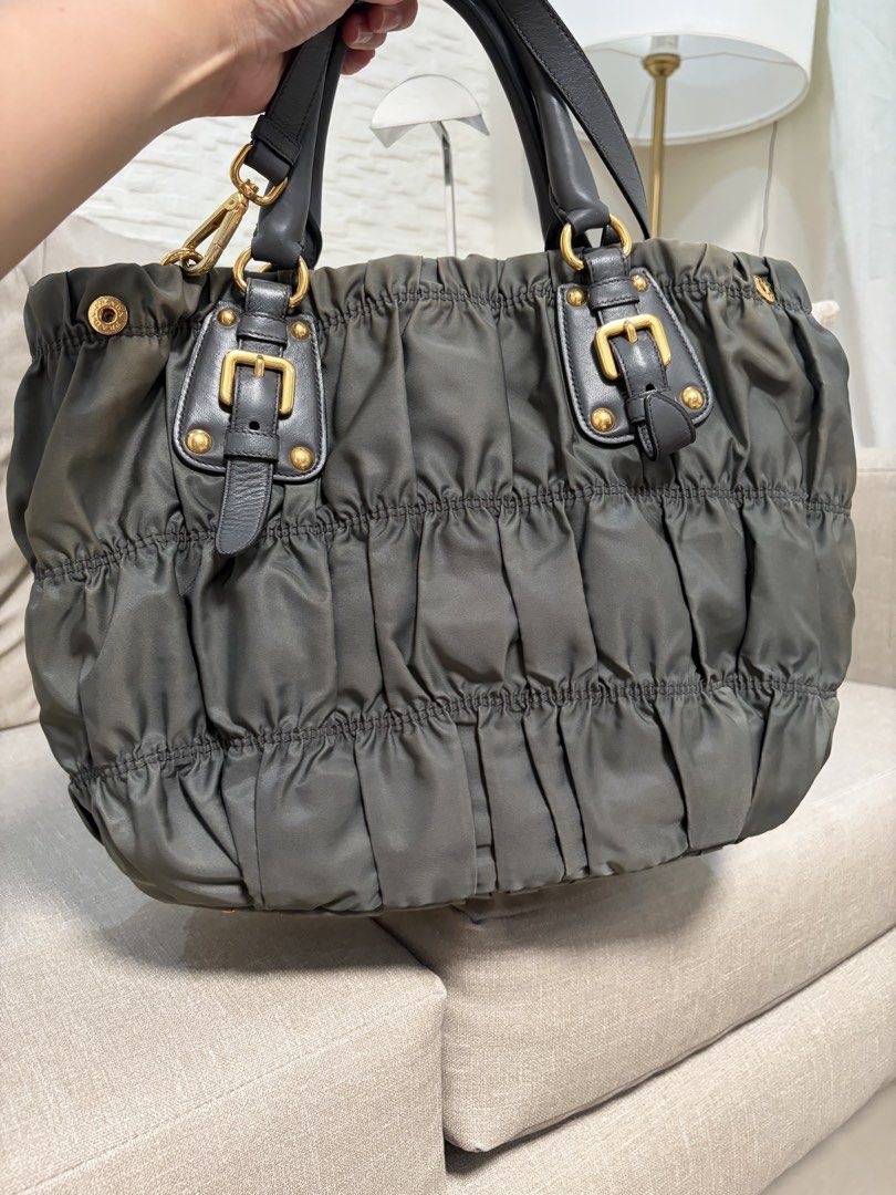 Prada gaufre gather nappa grey (Category: Luxury Bags & Wallets) located in Las Pinas. Submitted by lovedmnl (Listing ID 1447888148, Image 3). Description: Last price posted.