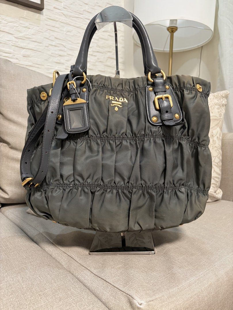 Prada gaufre gather nappa grey (Category: Luxury Bags & Wallets) located in Las Pinas. Submitted by lovedmnl (Listing ID 1447888148, Image 2). Description: Last price posted.