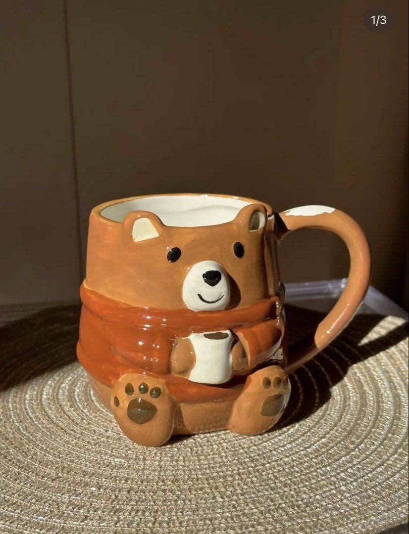 Rae Dunn Mug, Chip Cup, and Animal Planters (Category: Coffee & Tea Tableware) located in Caloocan City. Submitted by videsamaru29 (Listing ID 1448013899, Image 3). Description: - Rae Dunn 'Santa's Favorite' mug ₱100 - Beauty and the Beast Chip cup ₱250 - Cute white dog planter ₱150 -grinch ₱200 -stitch ₱380 -mickey mouse espresso mug ₱250 -brown bear mug ₱200 - shi chan ₱300 -pistachio chocolate ₱360.