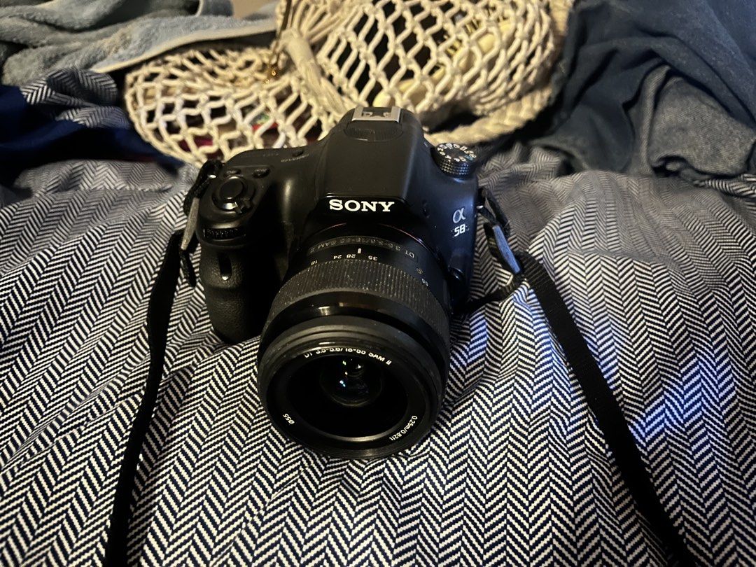 RUSH SONY DSLR SLT-A58 (Category: Cameras) located in Manila. Submitted by sugawaranpo (Listing ID 1448019112, Image 1). Description: PRICE = 7,500 NEGOTIABLE Fairly used & lady owned, I can send a video (or just video call) of the camera’s body and lens Rfs: i already have 2 other cams Inclusions: - camera body - lens - original charger from the box (still works properly) - camera bag - original cam strap Loc: Laguna Delivery: can meet up around