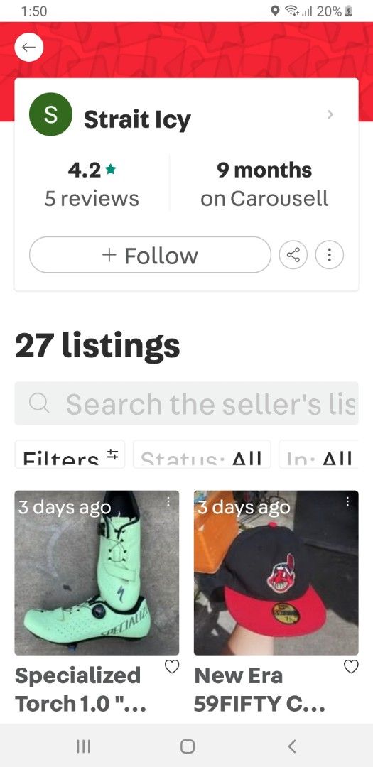 SCAMER (Category: Bicycles) located in Pasig City. Submitted by gmail.com1973 (Listing ID 1447974933, Image 3). Description: SCAMER ALERT HERE ON CAROUSEL.... PROFILE NAME STRAIT IC AND EPIC EAGLE 00ac...BE AWARE... CP/ GCASH NUMBER..09240414672...ANY INFO PM ME TNX.