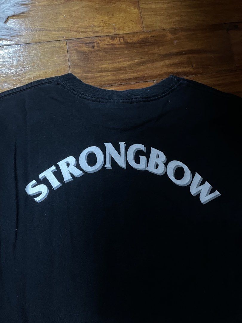 Strongbow Beer T-shirt (Category: Tshirts & Polo Shirts ) located in Cainta. Submitted by FirstBuys (Listing ID 1447994661, Image 3). Description: - Tripple ABlack t-shirt AAA - Features Strongbow logo on front and back - Short sleeves - Comfortable fit - Perfect for casual outings.