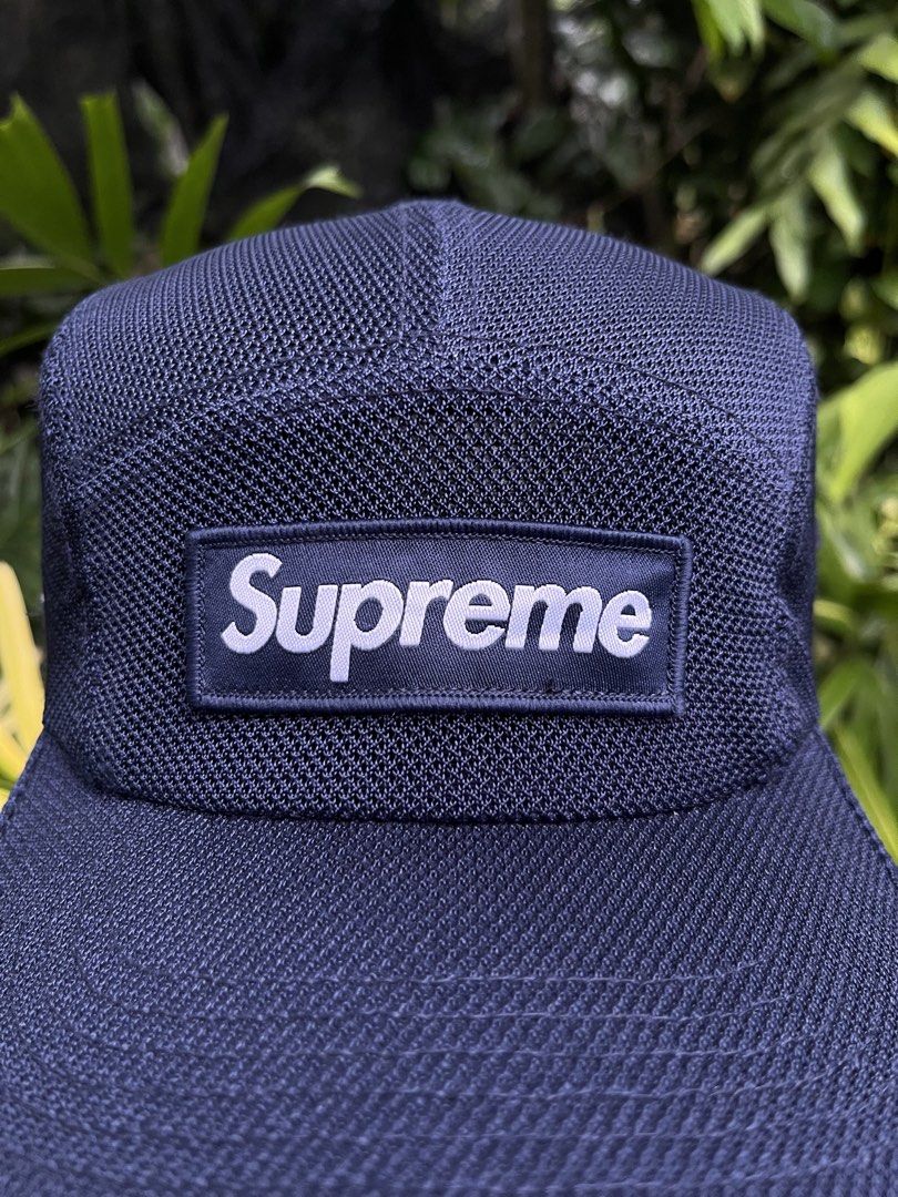 Supreme Cordura Mesh Camp Cap Navy (Category: Caps & Hats) located in Davao. Submitted by streetsight (Listing ID 1448003474, Image 2). Description: - Navy blue Supreme camp cap - Made with durable Cordura mesh material - Classic Supreme box logo on the front - Adjustable strap for a comfortable fit - Ideal for everyday wear.