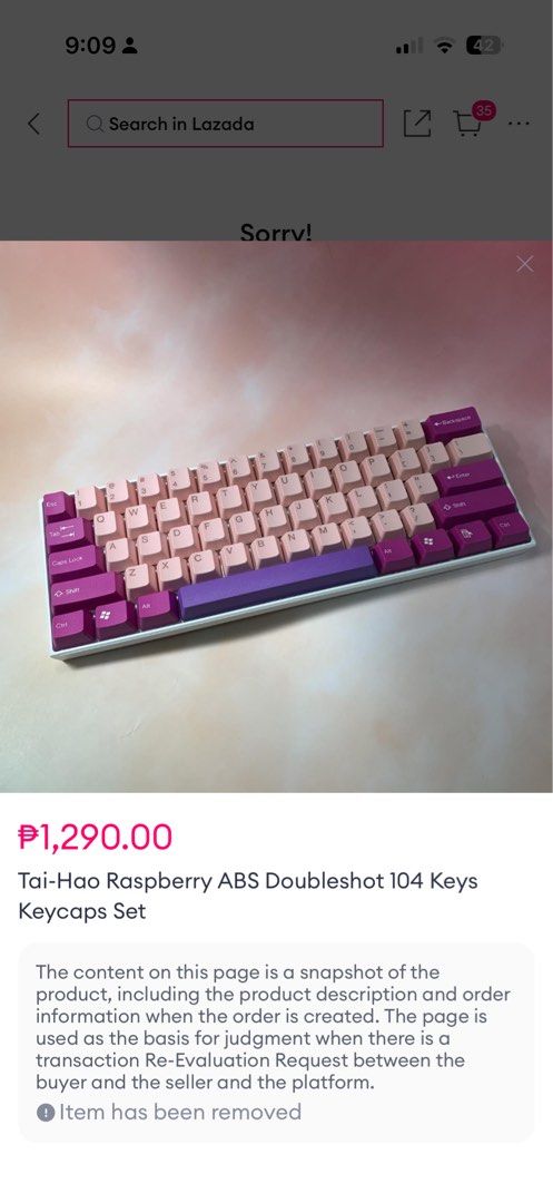 Tai-Hao Raspberry ABS Doubleshot 104 Keys Keycaps Set (Category: Computer Keyboard) located in Manila. Submitted by ririboo888 (Listing ID 1447906781, Image 1). Description: - Tai-Hao Raspberry ABS Doubleshot Keycaps Set only - Vibrant pink and purple color scheme - needs a little cleaning .