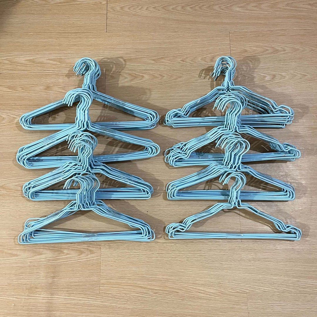TAKE ALL 150PCS COATED PINK CLOTHES HANGER (Category: Hooks & Hangers) located in Catarman. Submitted by anndadel (Listing ID 1447916030, Image 1). Description: - Set of light blue plastic hangers - Sturdy and lightweight design - Ideal for organizing shirts, dresses, and pants - Helps keep clothes neat and tidy - Great value for a good number of hangers.