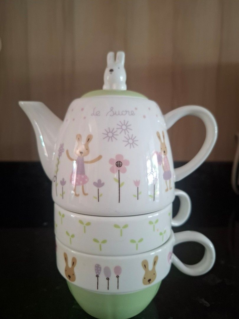 Teapot and Cup Set cute bunny501707932885985284