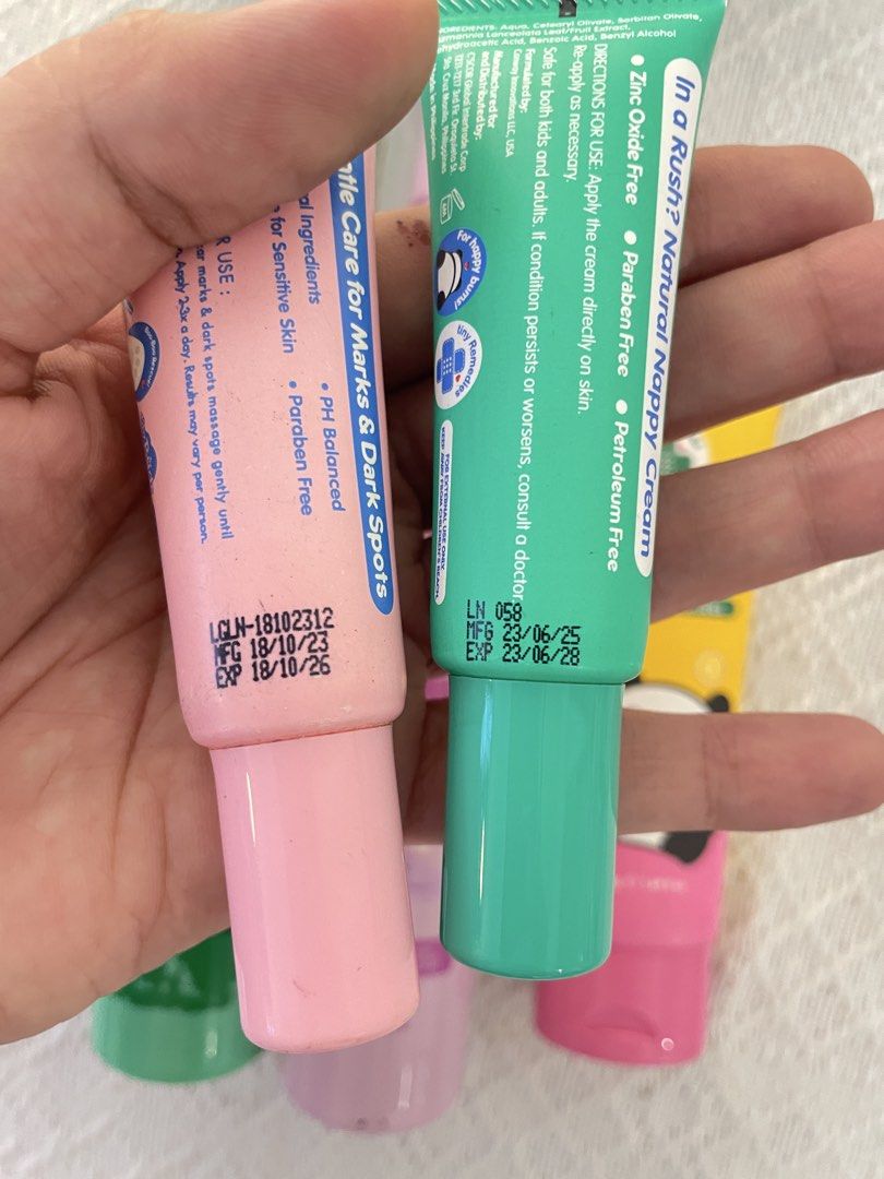 Tiny Buds (Category: Baby Toiletries & Grooming) located in San Juan, La Union. Submitted by true.declutteringmomma (Listing ID 1447900156, Image 3). Description: Excess stock. Yong barrier cream and the 2 products in boxes: never been used. Some have been used to about 50% na. Kindly note the expiry for some of these as photographed..