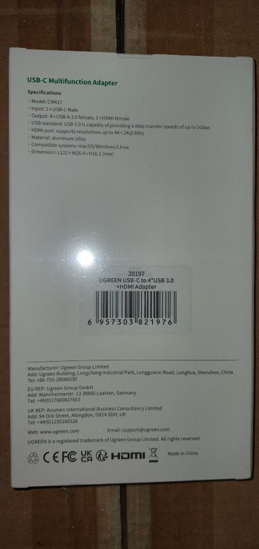 UGREEN USB-C Multifunction Adapter USB HUB HDMI502449625430773761