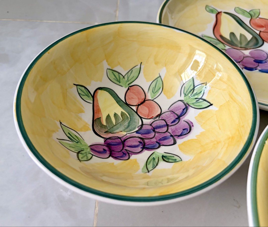 Vintage Fruit Design Ceramic Dinnerware Set with Plates Bowls501709479368478725