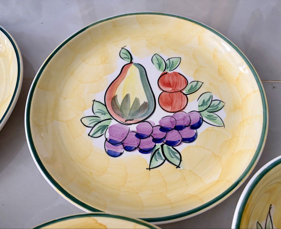 Vintage Fruit Design Ceramic Dinnerware Set with Plates Bowls501709479368478723