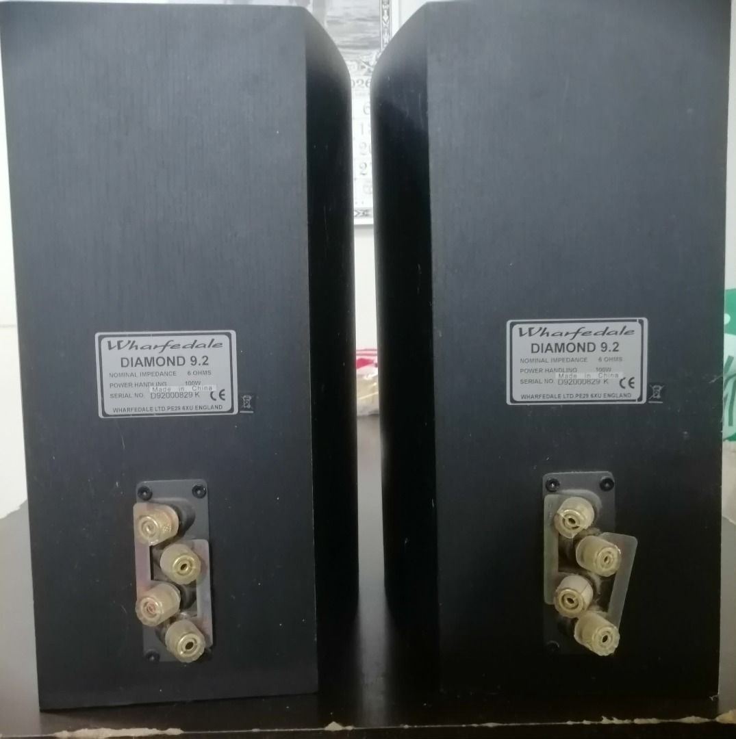 Wharfedale Diamond 9.2 Bookshelf Speakers (Category: Soundbars, Speakers & Amplifiers) located in Mandaluyong City. Submitted by olxph_749633177 (Listing ID 1448048373, Image 3). Description: - Wharfedale Diamond 9.2 Bookshelf Speakers (Sold as a Pair) - Nominal Impedance: 6 ohms - Power Handling: 100W - Origin: Made in China - Ideal for home audio setups.