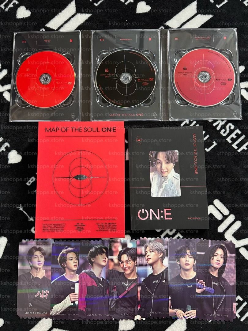 [WTS] BTS MAP OF THE SOUL ON:E DVD WITH SUGA PC (Category: K-Wave) located in Kuala Terengganu. Submitted by kshoppe.store (Listing ID 1447921738, Image 1). Description: UNSEALED CONDITION WTS READY STOCK ITEM will get everything as per in picture ~ include SUGA photocard Condition (may refer picture): *lightly used condition (only put it on display) *pc condition is in perfect condition Price exclude local postage only *only buying if you are ok
