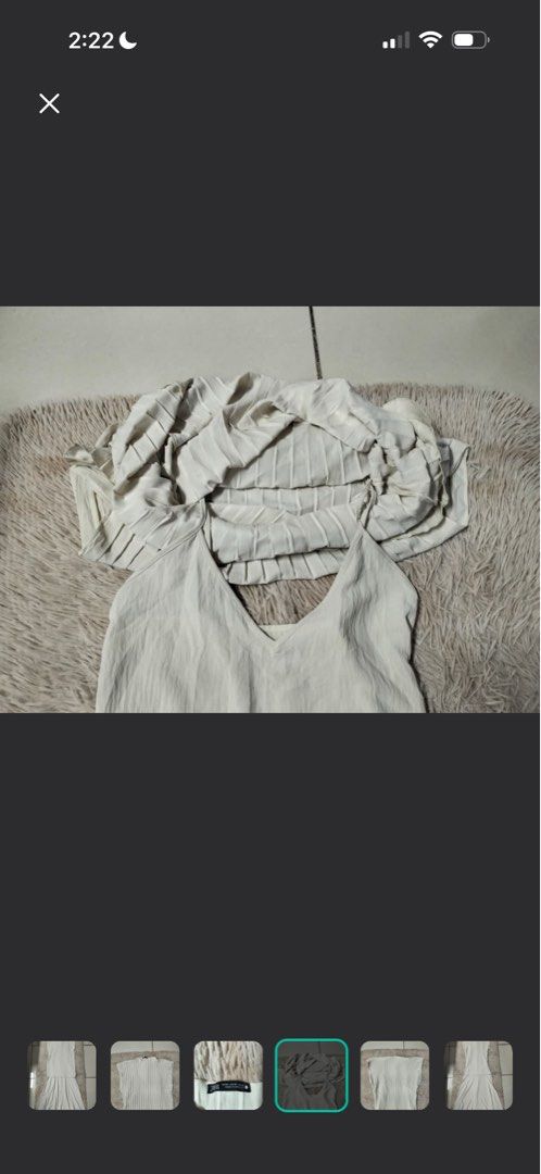 Zara Ribbed Midi Dress Size M (Category: Dresses) located in Pasig City. Submitted by qaniclol (Listing ID 1447940293, Image 3). Description: - Zara Ribbed Midi Dress - Color: Cream/Beige - Style: Sleeveless V-neckline, A-line skirt - Size: Medium (M) - Origin: Made in Morocco ZARA Knit Maxi Dress – Size M (Fits M–L) 🤍 Authentic ZARA knit maxi dress in a timeless cream/ivory shade. Gently used and in very good condition with no major flaws. Made