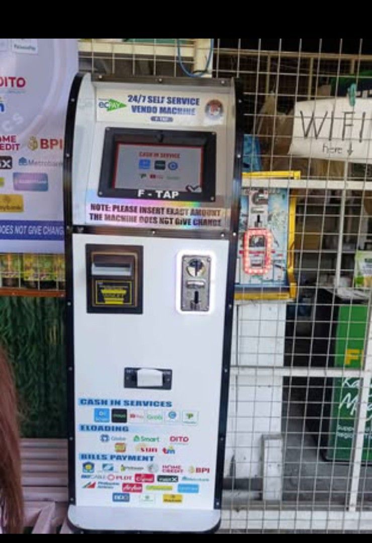 24/7 self service vendo machine (Category: Everything Else Others) located in Manila. Submitted by jamkikay_25 (Listing ID 1448165025, Image 1). Description: 📢 FOR SALE: E-Loading Vendo Machine 📢Selling my E-Loading Vendo Machine - perfect FOR SALE: E-Loading Vendo Machine Selling my E-Loading Vendo Machine - perfect for small business or additional income! Features: • E-loading (all networks) • E-wallet services (GCash, PayMaya etc) • Bills pa