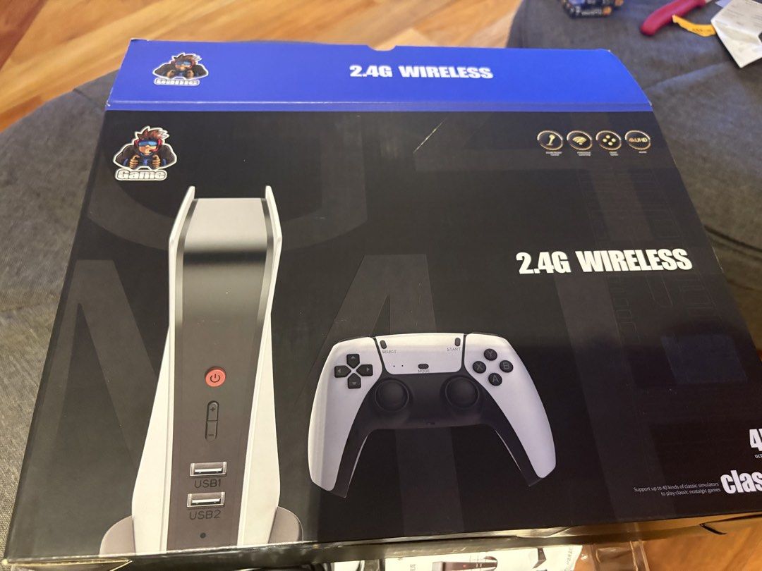 2.4G Wireless Retro Gaming Console with 2 Controllers (Category: Others) located in Makati City. Submitted by vastearth_d2f65c (Listing ID 1448234633, Image 1). Description: - Plug and play retro gaming console - Includes two 2.4G wireless controllers - Pre-loaded with up to 1500 classic games - Supports HDMI output for modern TVs - Comes with HDMI cable and power adapter - Ideal for reliving old school gaming memories - All items neatly packed i