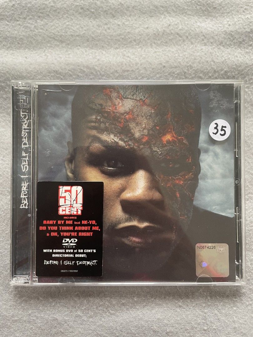 50 Cent – Before I Self Destruct (CD + DVD Combo) (Category: CDs & DVDs) located in Johor Bahru. Submitted by riddim.selects (Listing ID 1448096876, Image 1). Description: Shady/Aftermath release includes the full album featuring Baby By Me (feat. Ne-Yo) and Psycho (feat. Eminem), plus the bonus Before I Self Destruct movie DVD.
