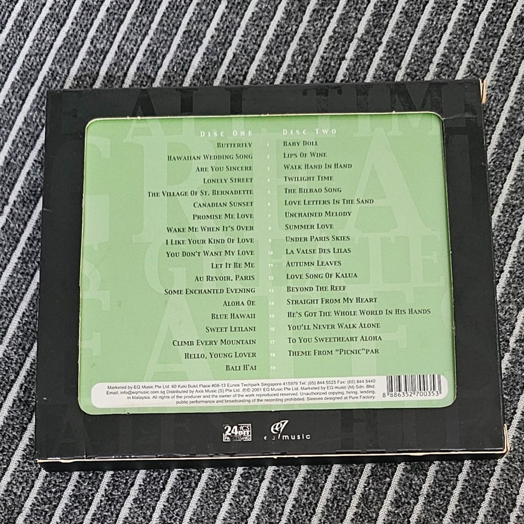 🌟🇸🇬 [2CD 24-bit dCs] Andy Williams: The All Time Greatest Hits Compilation (Category: CDs & DVDs) located in Singapore. Submitted by strangecell (Listing ID 1448220745, Image 2). Description: Various Genres: https://www.carousell.sg/p/1253907759 Electronic Dance, EDM, DJ Mix: https://carousell.com/p/1035784902 Easy Listening, Funk Soul, Lounge, Jazz, New Age, Chill-out: https://carousell.com/p/1028943398 ************************************** 