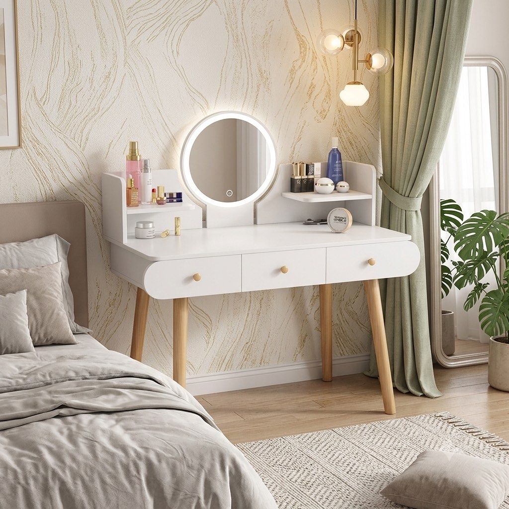 ⚖️ Home Side Bedside Vanity Table | Makeup Dressing Vanity Table ...