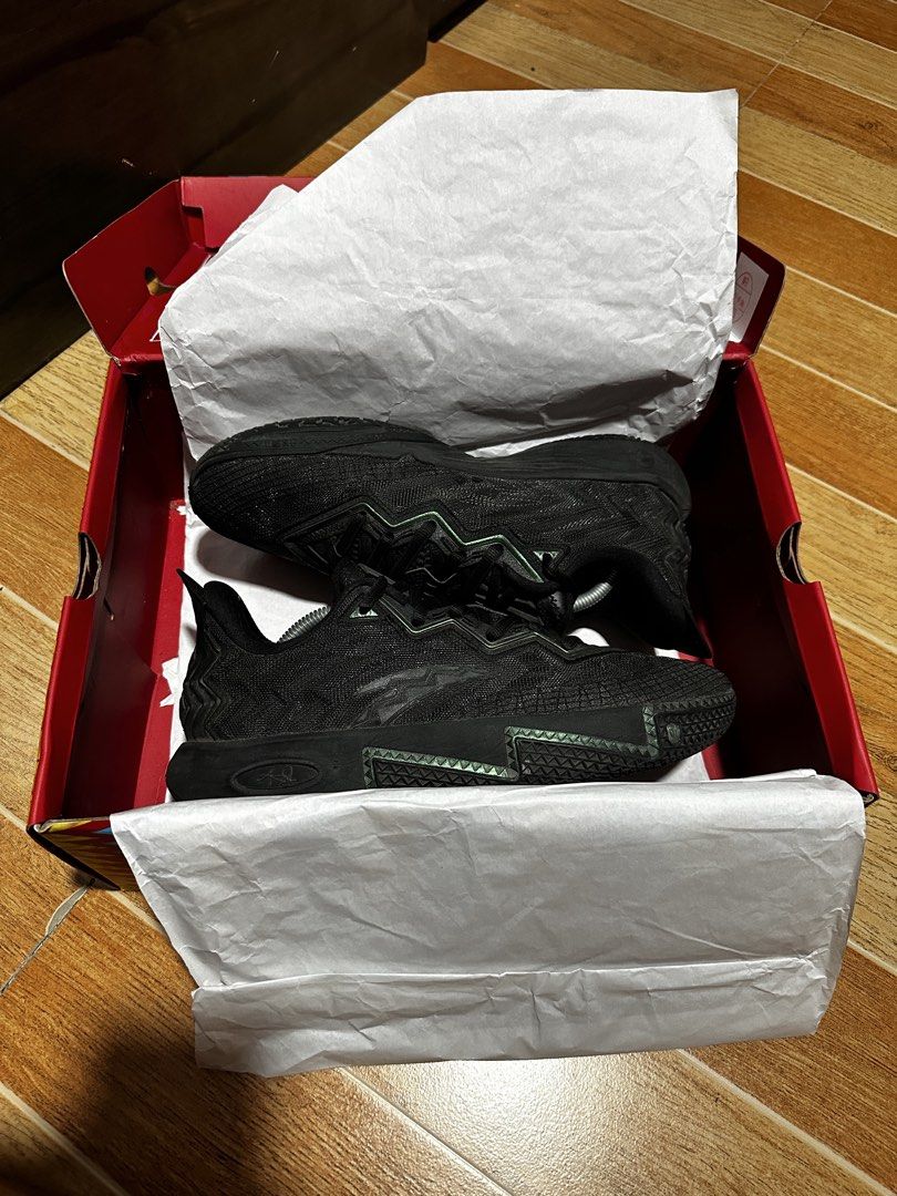 Anta Kai 2 ‘Triple Black’ (Category: Sneakers) located in Manila. Submitted by lamelosoles_ (Listing ID 1448249009, Image 3). Description: Anta Kai 2 ‘Triple Black’ For Sale • For Trade With OG Box 9/10 Condition (Used more than 10x) Size 10.5 Honest Issues: Signs of Usage and Right Shoe Lace Cracked Pics Posted ₱3499❗️(₱7995 srp and way below market) Near QC Congressional/Visayas Ave/FisherMall Location (Meetups) Lalamove and GCash (Shipping) @l