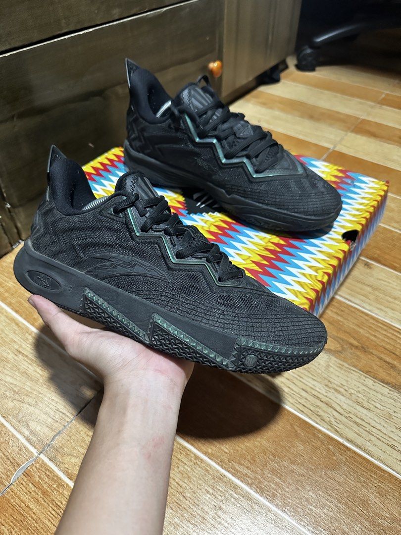 Anta Kai 2 ‘Triple Black’ (Category: Sneakers) located in Manila. Submitted by lamelosoles_ (Listing ID 1448249009, Image 2). Description: Anta Kai 2 ‘Triple Black’ For Sale • For Trade With OG Box 9/10 Condition (Used more than 10x) Size 10.5 Honest Issues: Signs of Usage and Right Shoe Lace Cracked Pics Posted ₱3499❗️(₱7995 srp and way below market) Near QC Congressional/Visayas Ave/FisherMall Location (Meetups) Lalamove and GCash (Shipping) @l