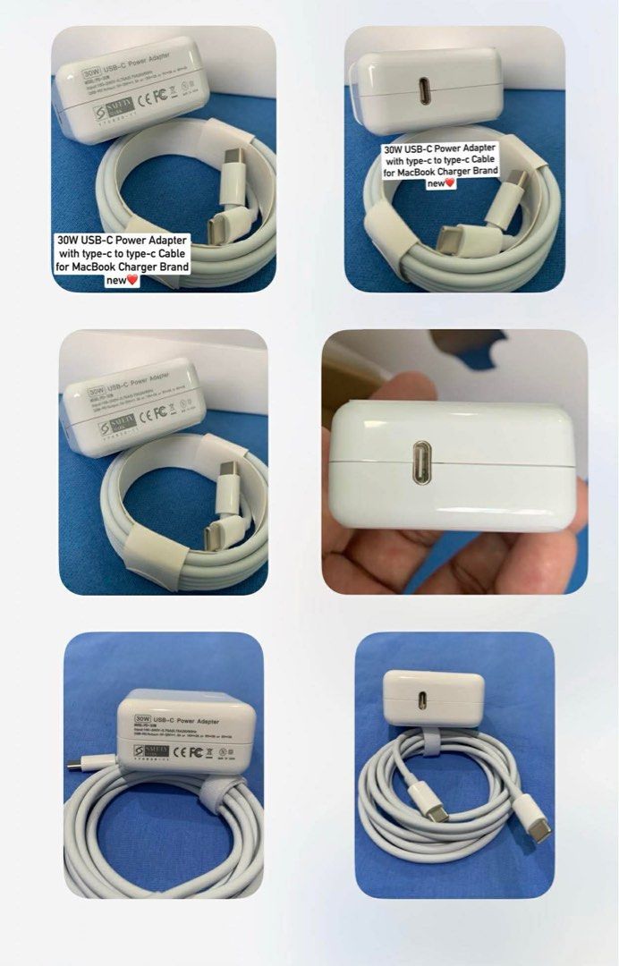 Apple MacBook Type C Charger 30W with Type C Cable (Category: Chargers & Cables) located in San Juan City. Submitted by ph_gadgets_hub (Listing ID 1448276627, Image 1). Description: Apple MacBook Air / MacBook Pro charger.The 30W USB-C Power MacBook Adapter efficient charging at home, in the office, or on the go. It’s compatible MacBook Charger. SALE‼️ SALE‼️ ₱1,300 30W USB-C Power MacBook Adapter with Type C to Type C Cable (2m) Macbook Charger 
