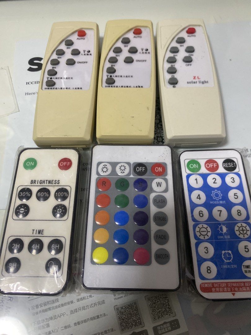 Assorted Remote Controls (Category: Electrical, Adaptors & Sockets) located in Singapore. Submitted by bydm6 (Listing ID 1448267853, Image 1). Description: .