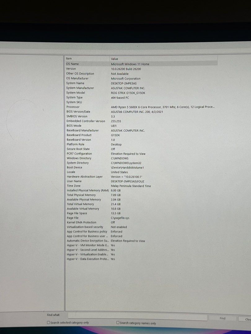 ASUS ROG Gaming PC - Ryzen 5 3600,502850755505704961