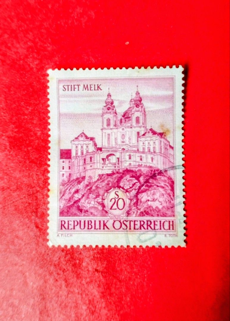Austria 1963 : Stift Melk Benedictine Monastery , 1 v. , used (Category: Stamps & Prints) located in Quezon City. Submitted by yesteryearscorner (Listing ID 1448175415, Image 1). Description: This is an Austrian definitive postage stamp issued on May 7, 1963 depicting a detailed view of the iconic Baroque Benedictine monastery Stift Melk situated above the Danube river in Lower Austria ..
