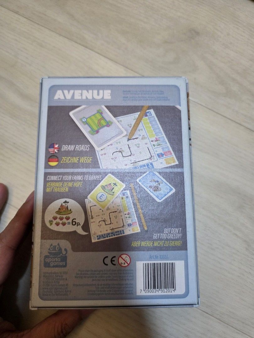 Avenue (Category: Board Games & Puzzles) located in Singapore. Submitted by kennhsh (Listing ID 1448209213, Image 2). Description: opened unplayed. condition like new..
